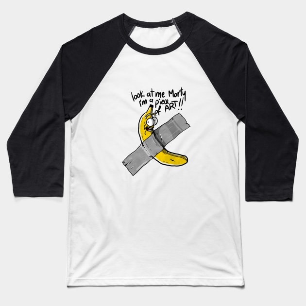 Banana Duct tape on the shirt Baseball T-Shirt by A Comic Wizard